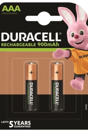 DURACELL - RECHARGEABLE BATTERY HR03 AAA 900mAh 2 UNIT