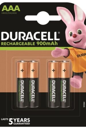 DURACELL - RECHARGEABLE BATTERY HR03 AAA 900mAh 4 UNIT