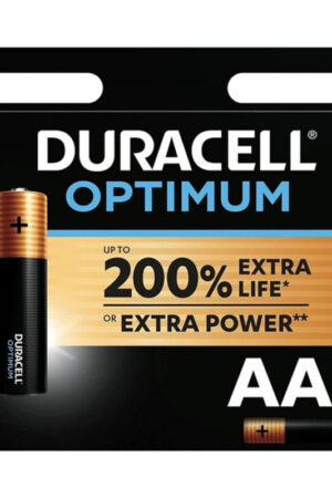 DURACELL - OPTIMUM 200 ALKALINE BATTERY AA LR6 8 UNIT