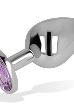 OHMAMA - PLUG ANAL CON CRISTAL VIOLETA 8 CM