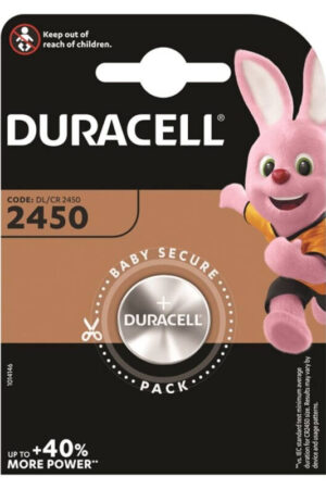 DURACELL - BUTTON BATTERY LITIO CR2450 3V 1 UNIT