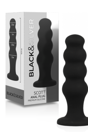 BLACK&SILVER - SCOTT PLUG ANAL SILICONA PREMIUM NEGRO