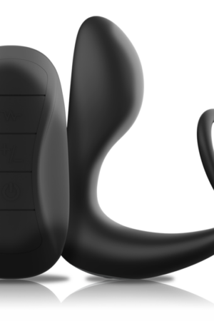 BLACK&SILVER - MASAJEADOR ANAL CONTROL REMOTO SILICONA RECARGABLE NEGRO