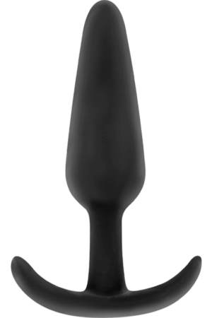 BLACK&SILVER - KAEL SILICONE ANAL PLUG WITH MEDIUM HANDLE