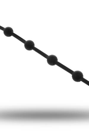 BLACK&SILVER - KORG ANAL ROSARY SILICONE INITIATION 21 CM