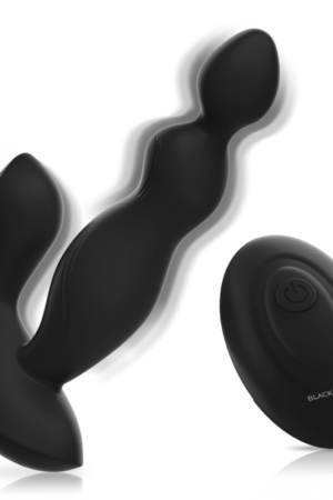 BLACK&SILVER - CORA ANAL PLUG SILICONE REMOTE CONTROL