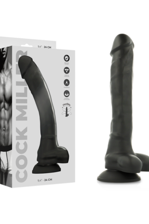 COCK MILLER - SILICONE DENSITY COCKSIL ARTICULABLE BLACK 24 CM