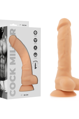 COCK MILLER - DILDO REALISTIC SILICONE DENSITY ARTICULABLE FLESH 18 CM