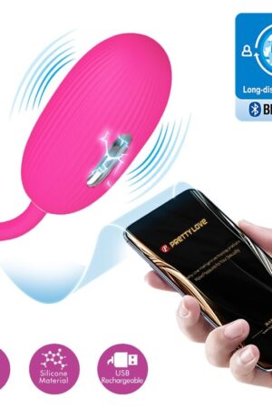 PRETTY LOVE - DOREEN HUEVO VIBRADOR RECARGABLE MAGENTA CONTROL REMOTO