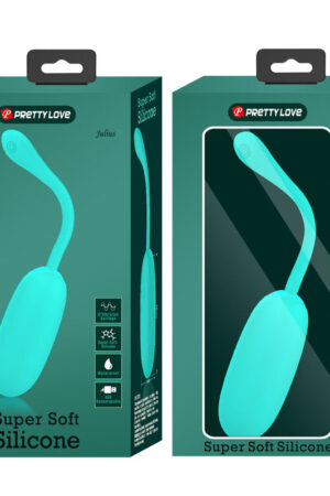 PRETTY LOVE - JULIUS HUEVO VIBRADOR IMPERMEBLE & RECARGABLE VERDE AGUA