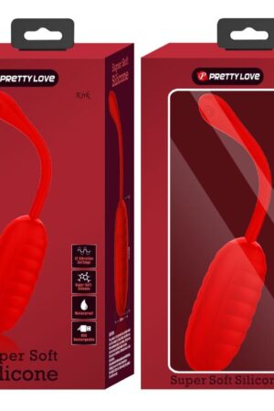 PRETTY LOVE - KIRK HUEVO VIBRADOR RECARGABLE ROJO