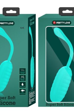 PRETTY LOVE - KIRK HUEVO VIBRADOR RECARGABLE VERDE AGUA