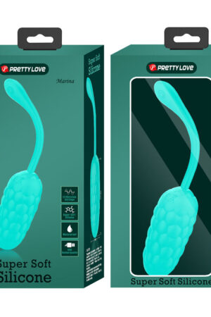 PRETTY LOVE - HUEVO VIBRADOR CON TEXTURA MARINA RECARGABLE VERDE AGUA
