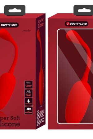 PRETTY LOVE - KNUCKER HUEVO VIBRADOR RECARGABLE ROJO