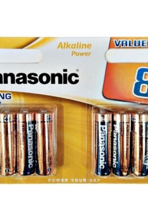 PANASONIC - BRONZE ALKALINE AA BATTERY LR6 BLISTER*8