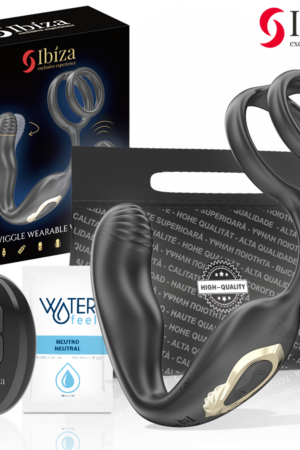 IBIZA - WIGGLE PLUG ANAL ROTADOR CONTROL REMOTO CON VIBRO-PERINEO Y ANILLAS POTENCIADORAS DE PENE