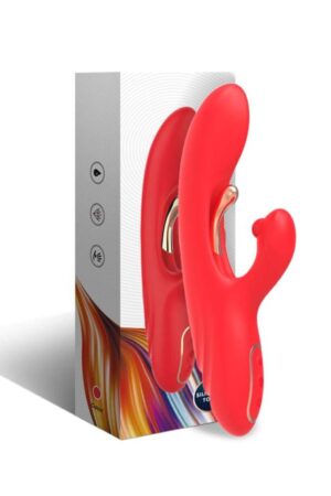 ARMONY - VIBRADOR ESTIMULADOR PUNTO G Y CLÍTORIS CON LENGUA OSCILANTE ROJO