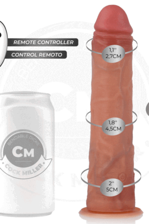 COCK MILLER - DILDO HIPERREALÍSTICO CON VENTOSA Y THRUSTING CON CONTROL REMOTO 21,5 CM