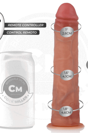 COCK MILLER - DILDO HIPERREALÍSTICO CON VENTOSA Y THRUSTING CON CONTROL REMOTO 20,5 CM