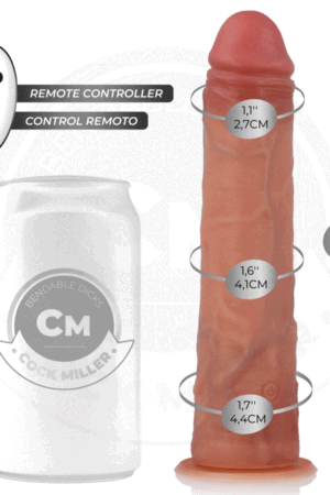 COCK MILLER - DILDO HIPERREALÍSTICO CON VENTOSA Y THRUSTING CON CONTROL REMOTO 19,5 CM