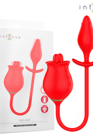 INTENSE - MELANIE DOUBLE CLITORIS STIMULATOR WITH ZIGZAG TONGUE