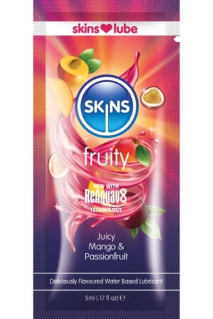SKINS - FRUITY WATER-BASED LUBRICANT MANGO & PASSION FRUIT SINGLE-DOSE 5 ML