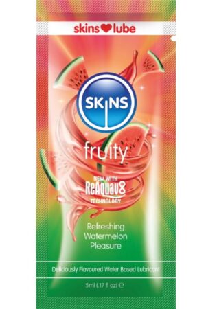 SKINS - FRUITY WATER-BASED LUBRICANT WATERMELON SINGLE-DOSE 5 ML