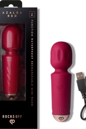 ROCKS-OFF - MINI RECHARGEABLE WAND 16 FUNCTIONS BLACK TULIP