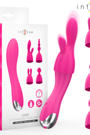 INTENSE - CHER VIBRATOR WITH 20 PATTERNS AND INTERCHANGEABLE HEADS