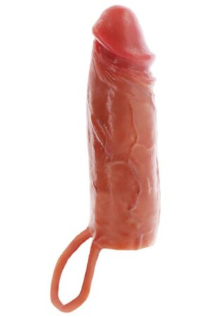 GET REAL - HYDRATED SKIN SILICONE PENIS SLEEVE CARAMEL 16 CM