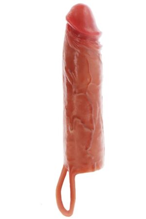 GET REAL - HYDRATED SKIN SILICONE PENIS SLEEVE CARAMEL 20 CM