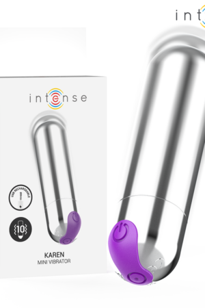 INTENSE - KAREN MINI RECHARGEABLE VIBRATING BULLET SILVER