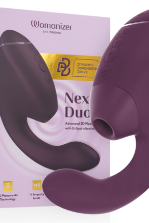 WOMANIZER - DUO NEXT DUAL CLITORAL & G-SPOT STIMULATOR DARK PURPLE