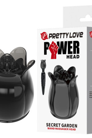 PRETTY LOVE - SECRET GARDEN CABEZAL MASAJEADOR NEGRO