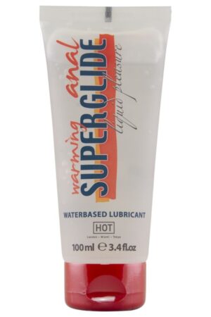 HOT - ANAL SUPERGLIDE WARMING LIQUID PLEASURE WATERBASED LUBRICANT 100 ML