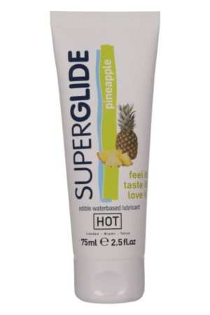 HOT - SUPERGLIDE EDIBLE LUBRICANT WATERBASED PINEAPPLE 75 ML