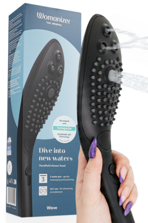WOMANIZER - WAVE CLITORAL STIMULATING SHOWER HEAD BLACK
