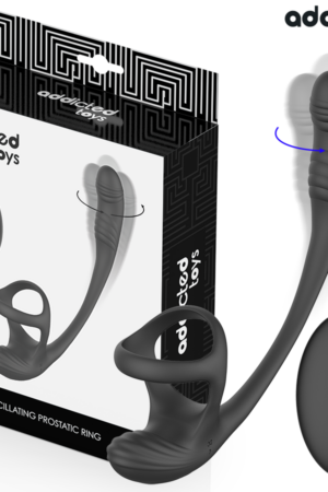 ADDICTED TOYS - ANAL PLUG WITH VIBRATION AND 360º WAVING AND TESTICLE STIMULATOR