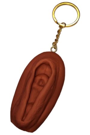DIABLO PICANTE - LLAVERO DE VAGINA TONO OSCURO