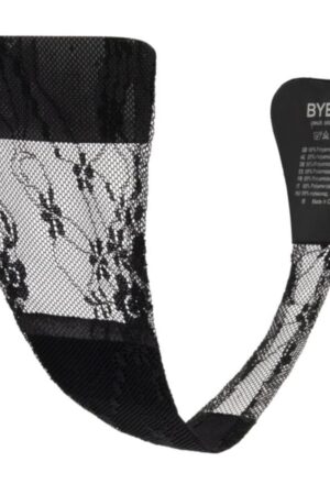 BYE-BRA - TANGA ADHESIVO ENCAJE BEIGE TALLA ÚNICA