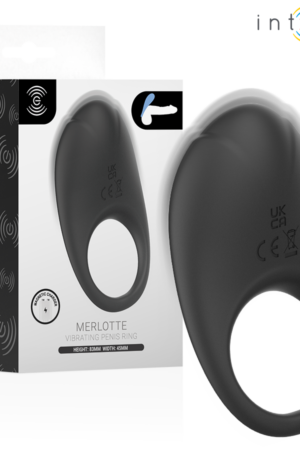 INTENSE - MERLOTTE VIBRATING PENIS RING WITH CLITORIS STIMULATION BLACK