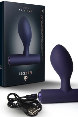 ROCKS-OFF - NOVA ORBITAL RECHARGEABLE PREMIUM & POWERFUL ANAL PLUG 16 FUNCTION BLUE