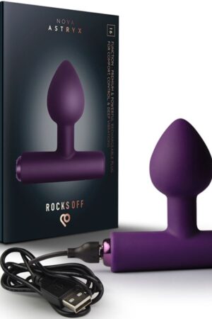 ROCKS-OFF - NOVA ASTRYX PREMIUM PLUG ANAL RECARGABLE 16 FUNCIONES NEGRO