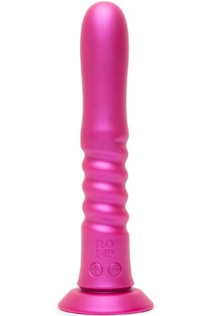 ROMP - JIGGLE UP AND DOWN VIBRATOR WITH PINK SUCTION CUP
