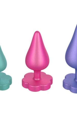 ROMP - LUSTER ANAL TRAINING KIT S/M/L WITH FLOWER-SHAPED BASE