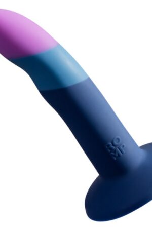 ROMP - PICCOLO SILICONE DILDO WITH TRICOLOR SUCTION CUP 14 CM