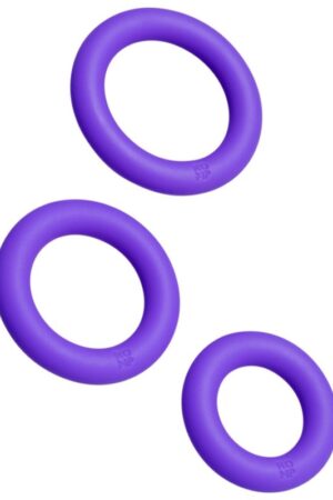 ROMP - REMIX TRIO SET OF 3 PURPLE SILICONE PENIS RINGS
