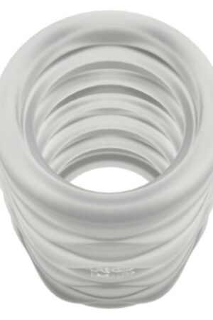 ROMP - MOSH TRANSPARENT MALE MASTURBATOR WITH 6 CM REVERSBLE SHEATH