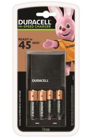 DURACELL - CHARGUER 45MIN. + 2xAA 1700mAh + 2xAAA 750mAh