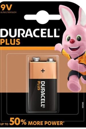 DURACELL - PLUS POWER BATTERY 9V LR61 1UNIT